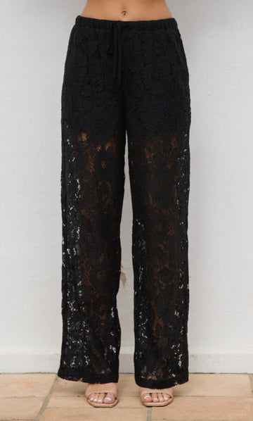 Lined Lace High Waisted Pant