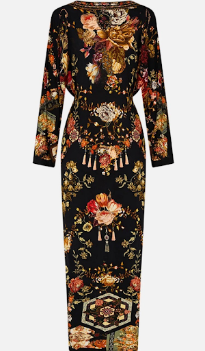 Camilla The Stitched In Time Long Split Front Twist Dress