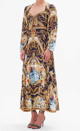 Camilla The Venice Vignette Tie Front Mid Sleeve Dress