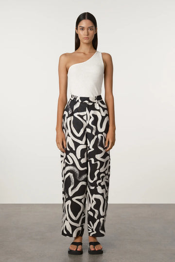 ZZ Paint Flower Linen Pant