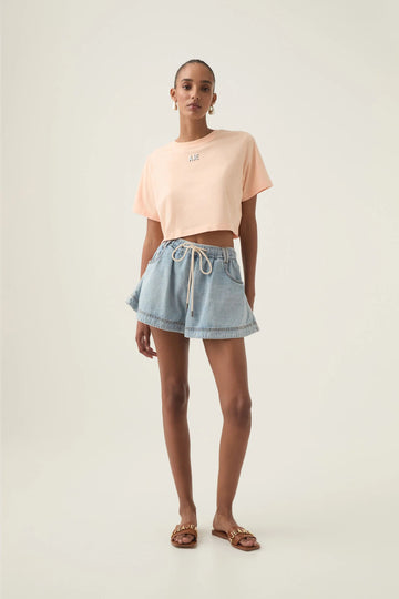 AJE Beam Embroided Crop Tee