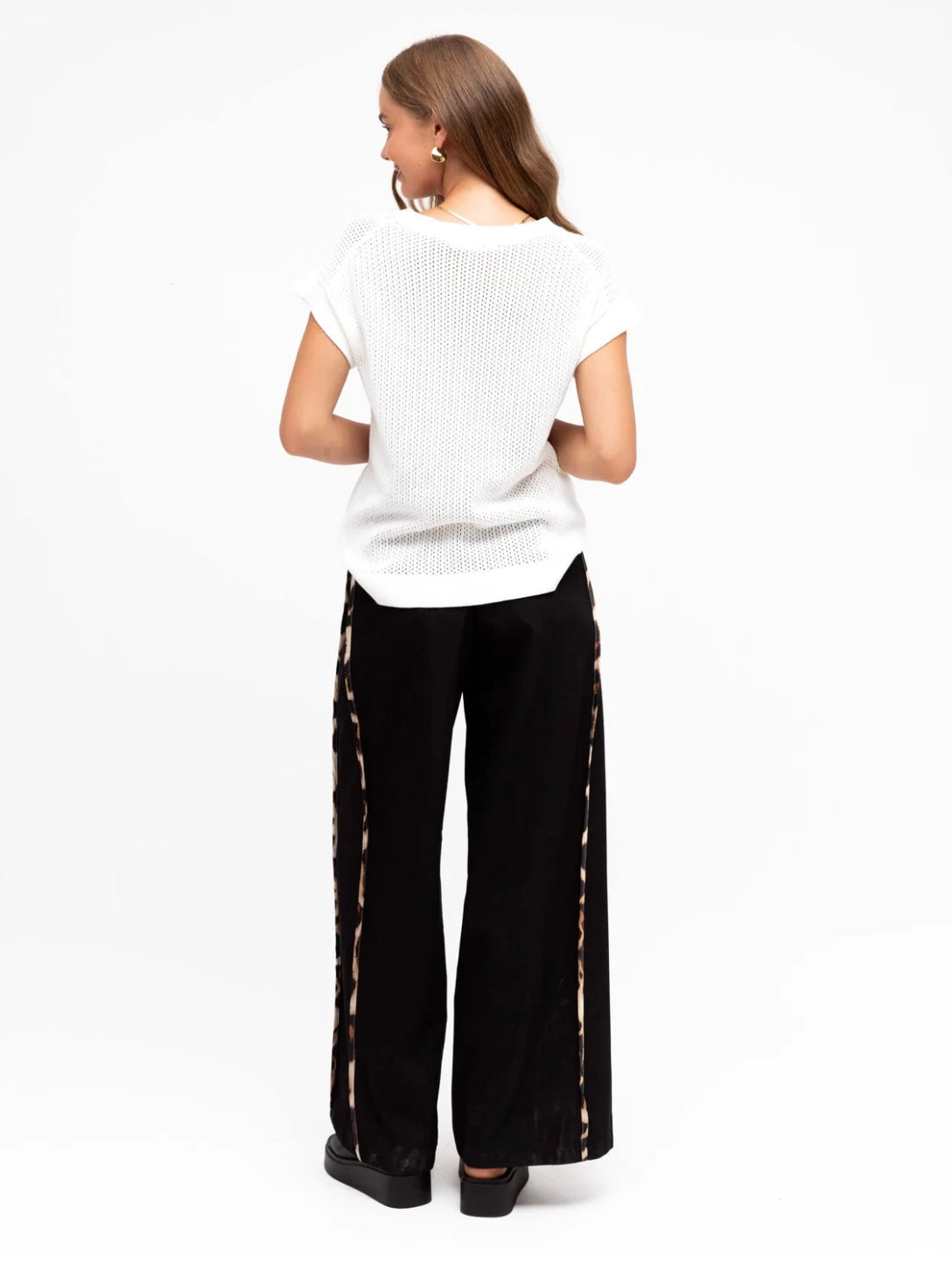 Leopard Stripe High Waisted Pant