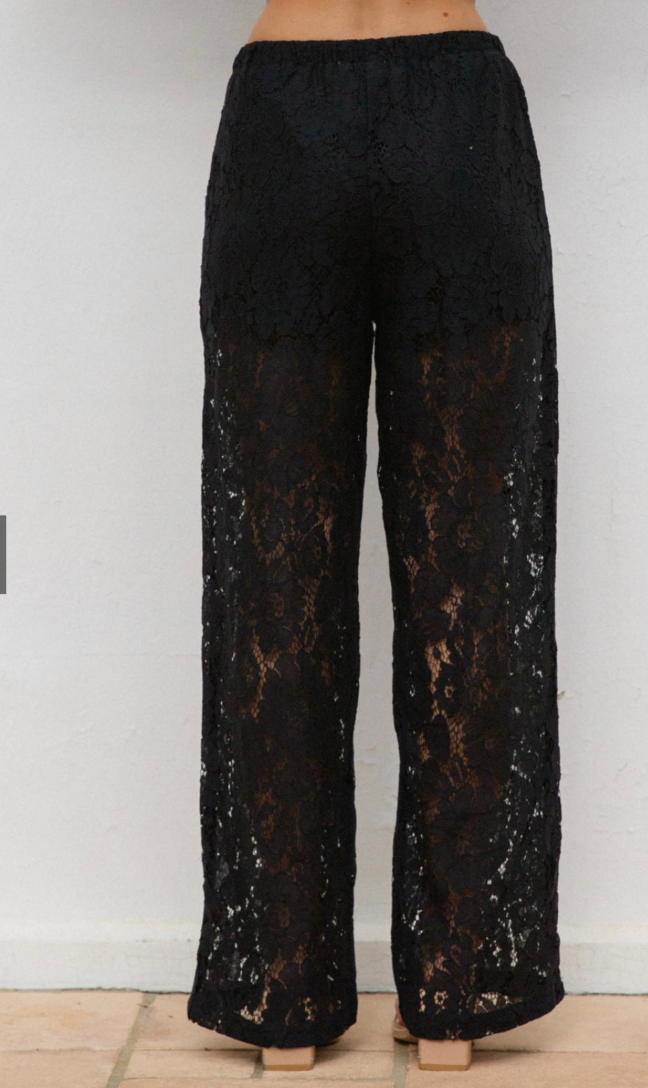 Lined Lace High Waisted Pant