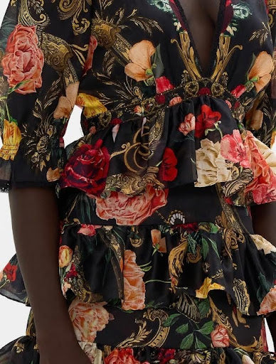 Camilla The Magic In The Manuscripts Puff Sleeve Tiered Skirt Long Dress
