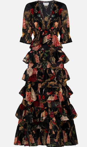 Camilla The Magic In The Manuscripts Puff Sleeve Tiered Skirt Long Dress