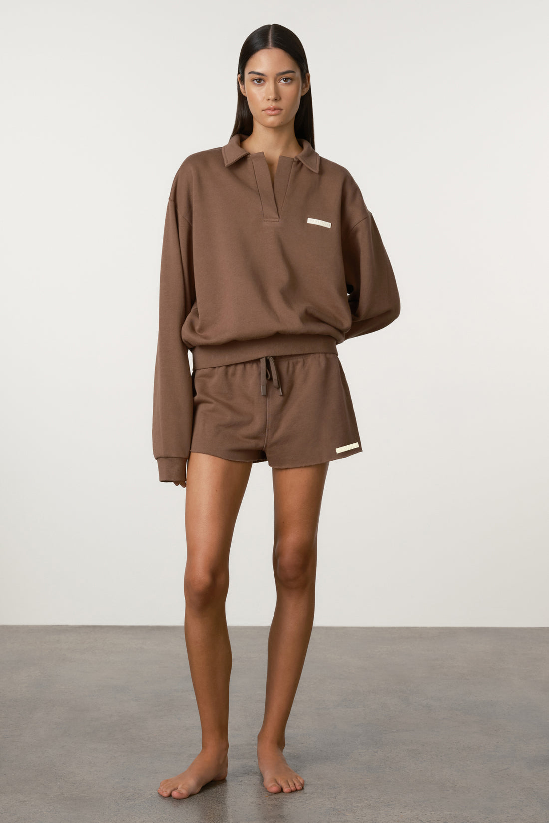 ZZ Collared Sport Sweatshirt