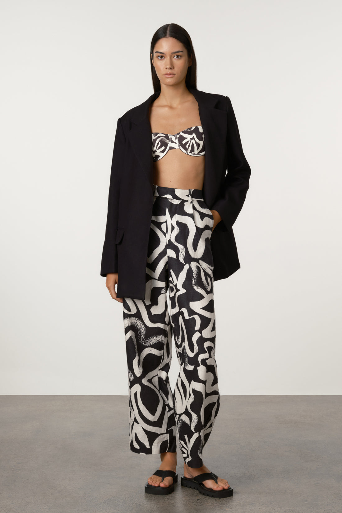 ZZ Paint Flower Linen Pant