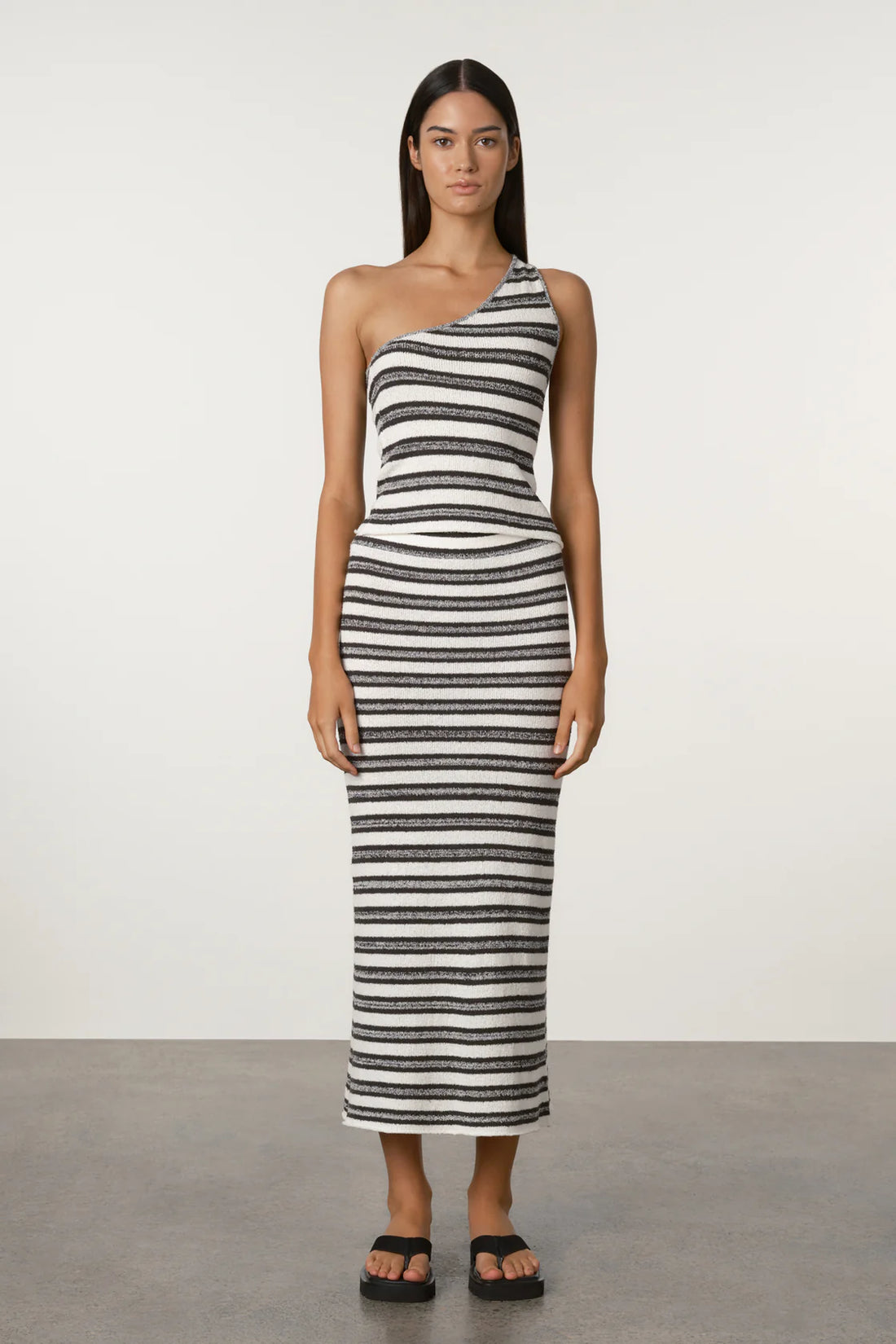 ZZ Stripe Textured Knit Skirt
